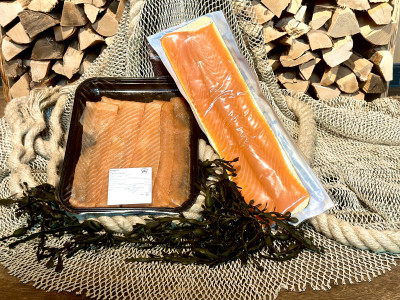 Product afbeelding van Koud gerookte zalm longsliced (250 gram) Feestdagen